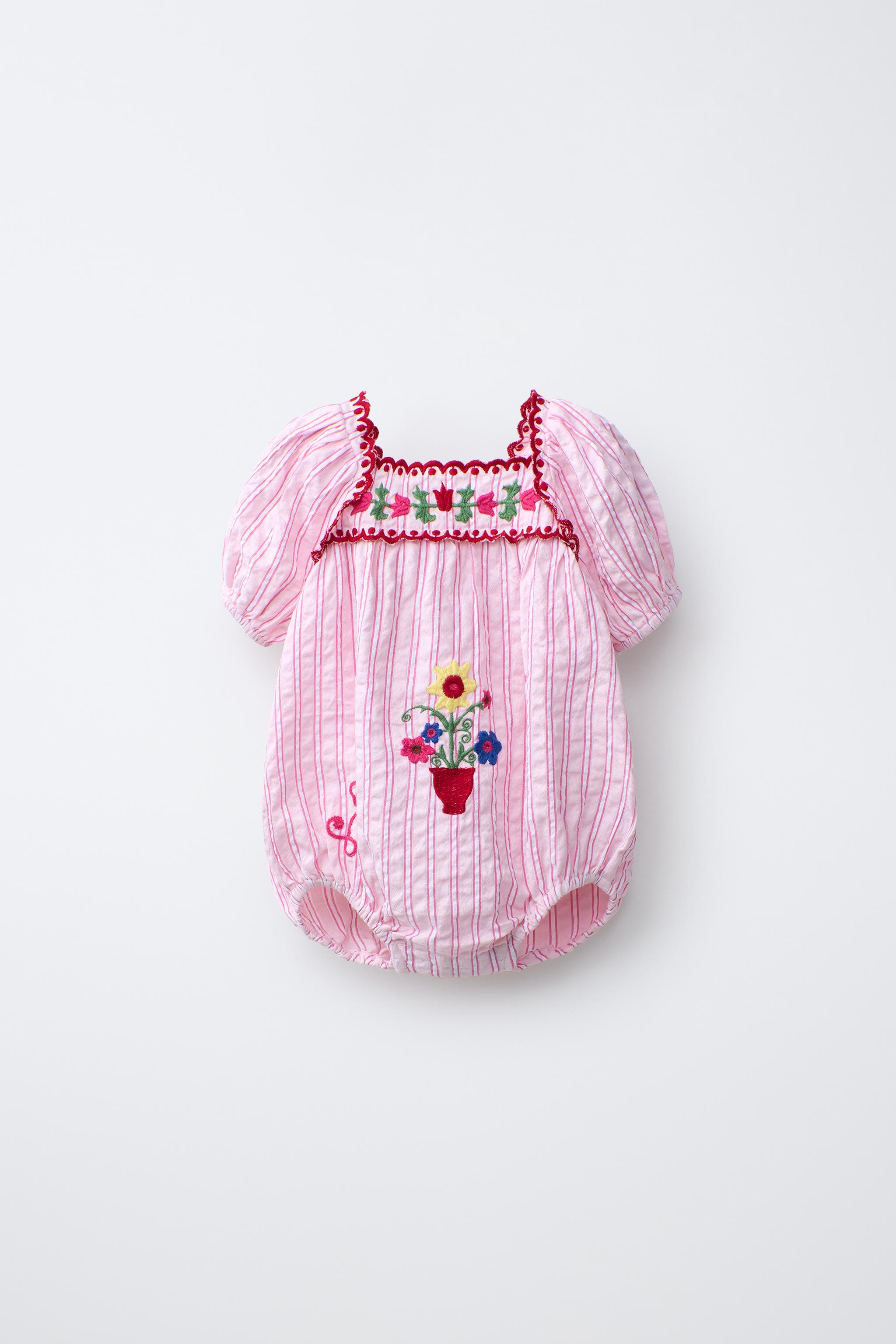 ÇİZGİLİ VE İŞLEMELİ TULUM SISSEL EDELBO X ZARA KIDS - Pembe | ZARA