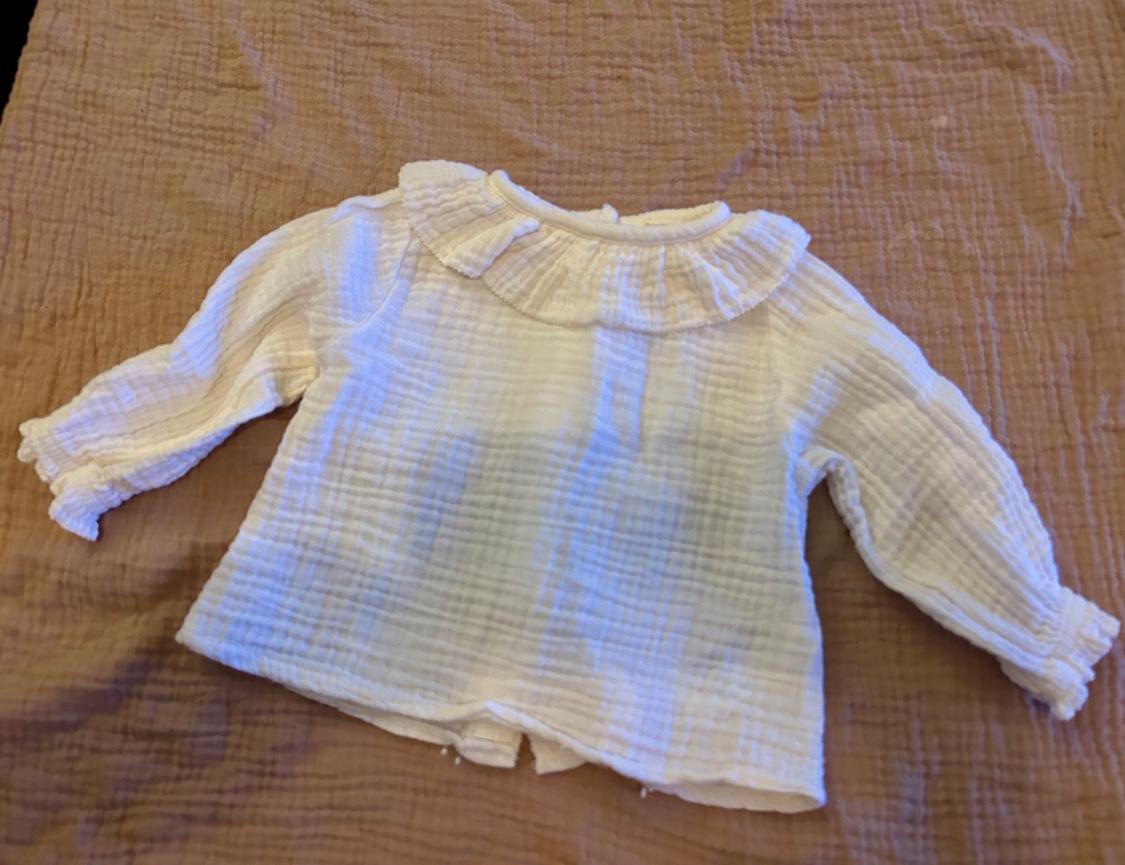 SHIRT WITH TEXTURED RUFFLES