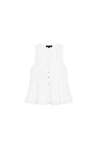 KNIT PEPLUM TOP