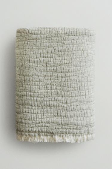 TEXTURED JACQUARD THROW - Green by Zara - Image 4