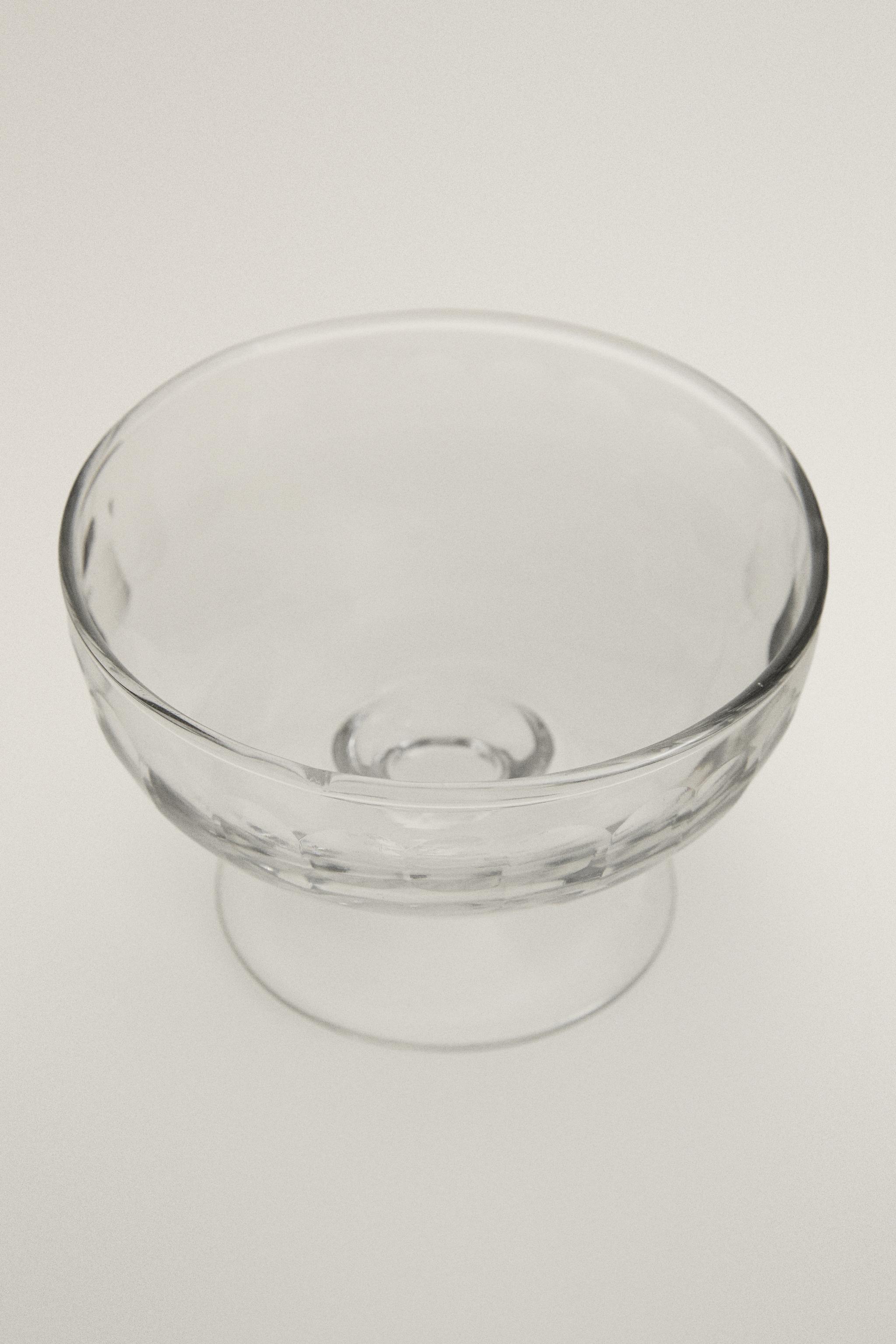 VERTICAL RELIEF GLASS ICE-CREAM CUP