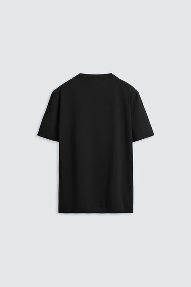 T-SHIRT BASIQUE SLIM FIT /01 - Noir de Zara - Image 6