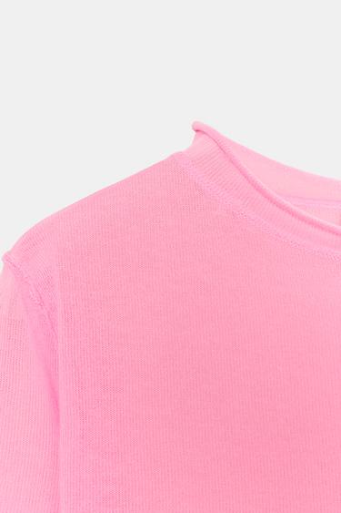 FINE KNIT JUMPER - Mid-pink by Zara - Image 8