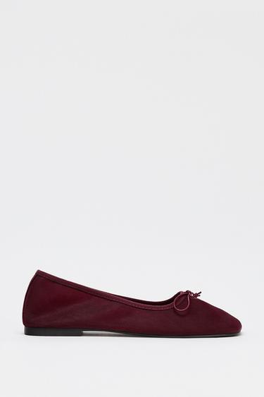 BAILARINA MESH - Rojo Burdeos de Zara