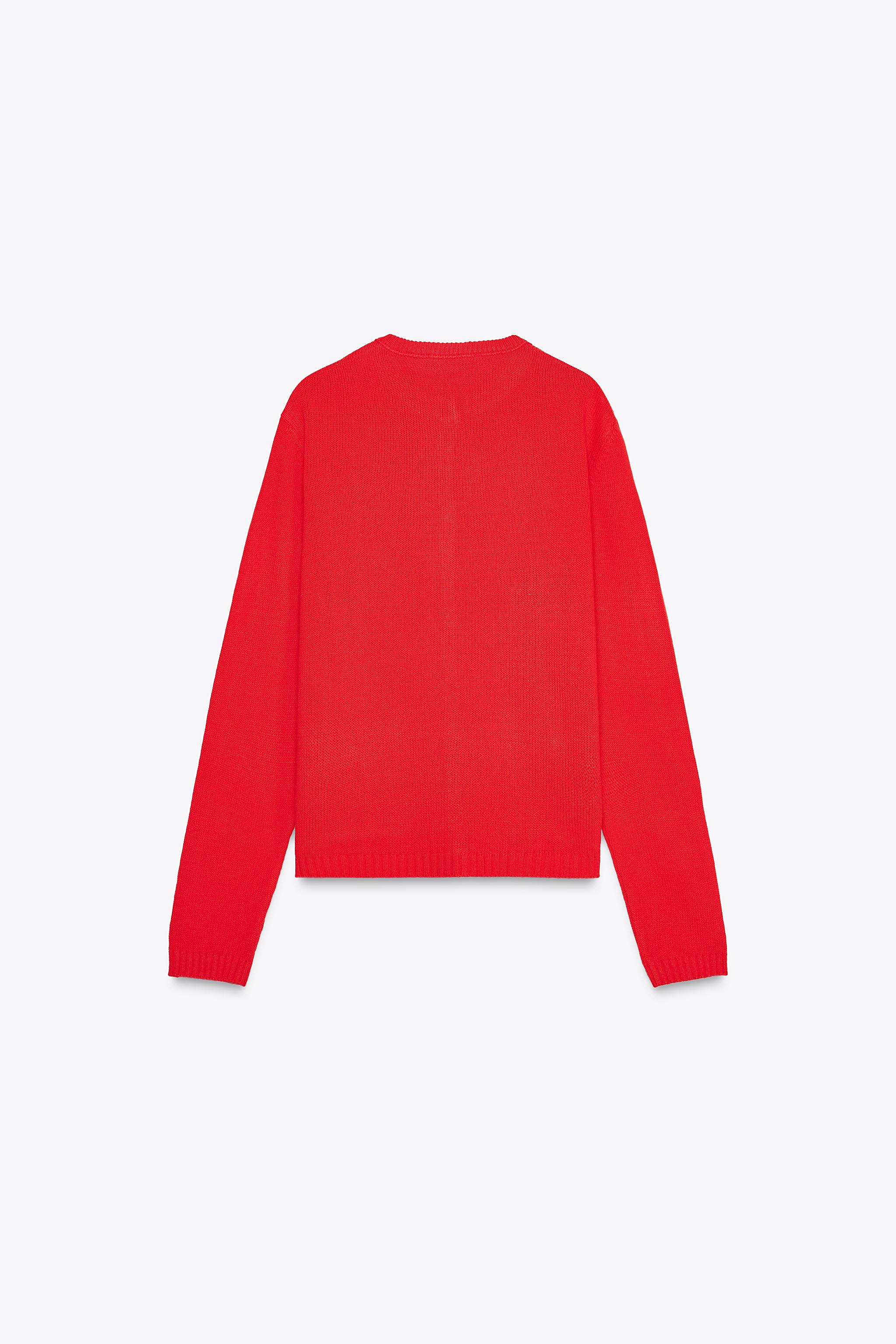 プレーンニット カーディガン - レッド | ZARA Japan / 日本