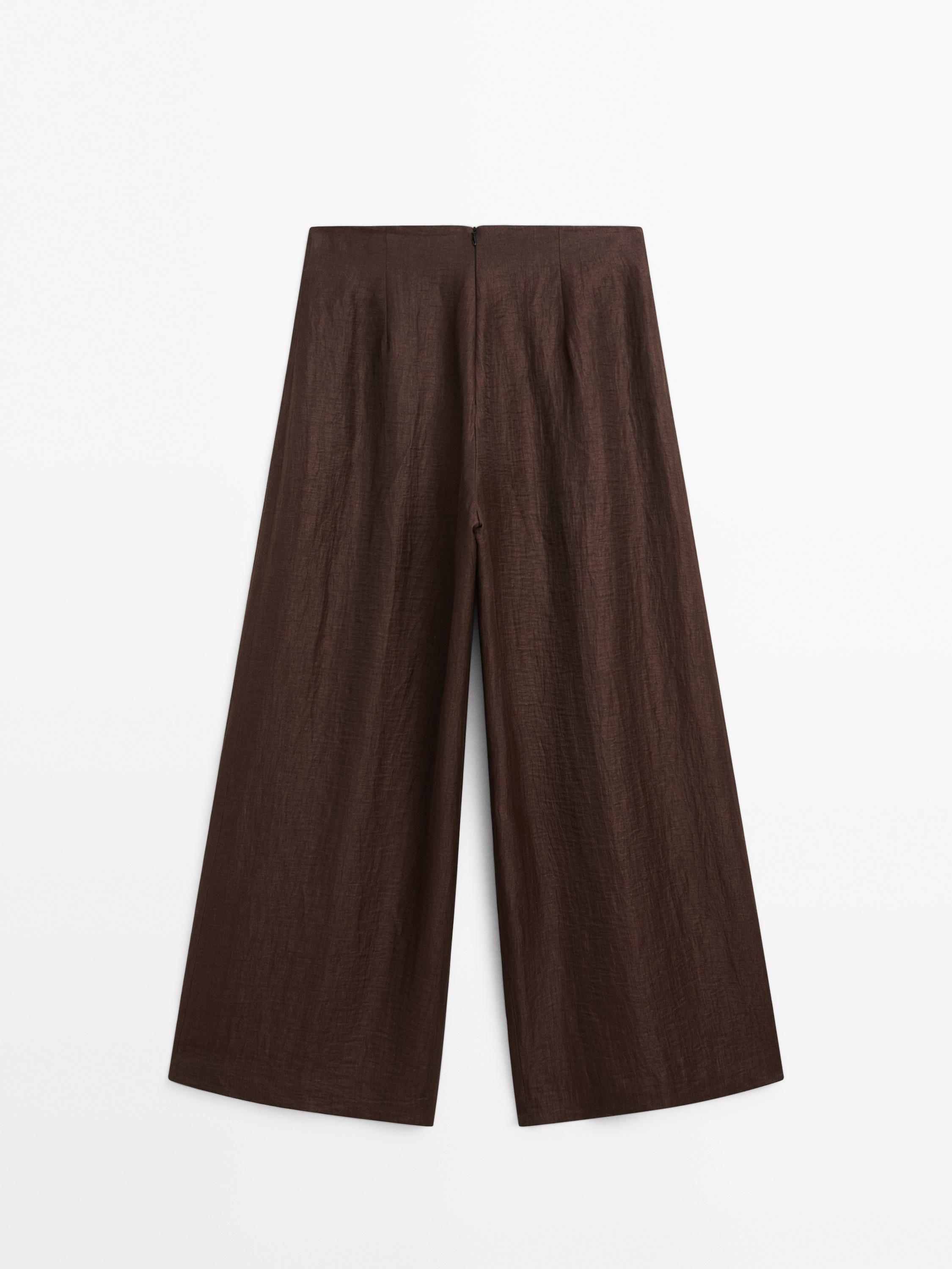 Pantalon large en lin mélangé - Studio
