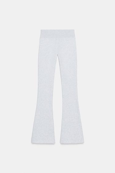 PANTALON MOLLETON ÉVASÉ - Gris chiné de Zara - Image 6