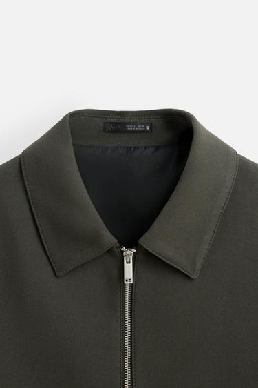 CROPPED FIT JACKET - Khaki by Zara - Image 8