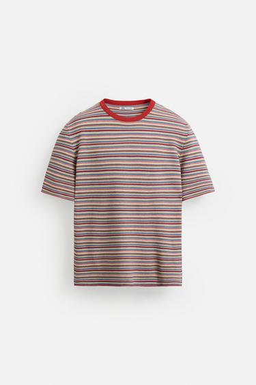 Zara PLETENA PRUGASTA MAJICA – raznobojno