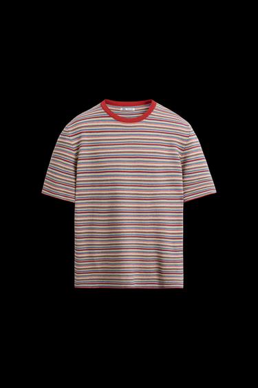 CAMISETA PUNTO RAYAS - Multicolor de Zara - Imagen 0