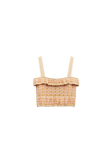 RUFFLED KNIT TOP