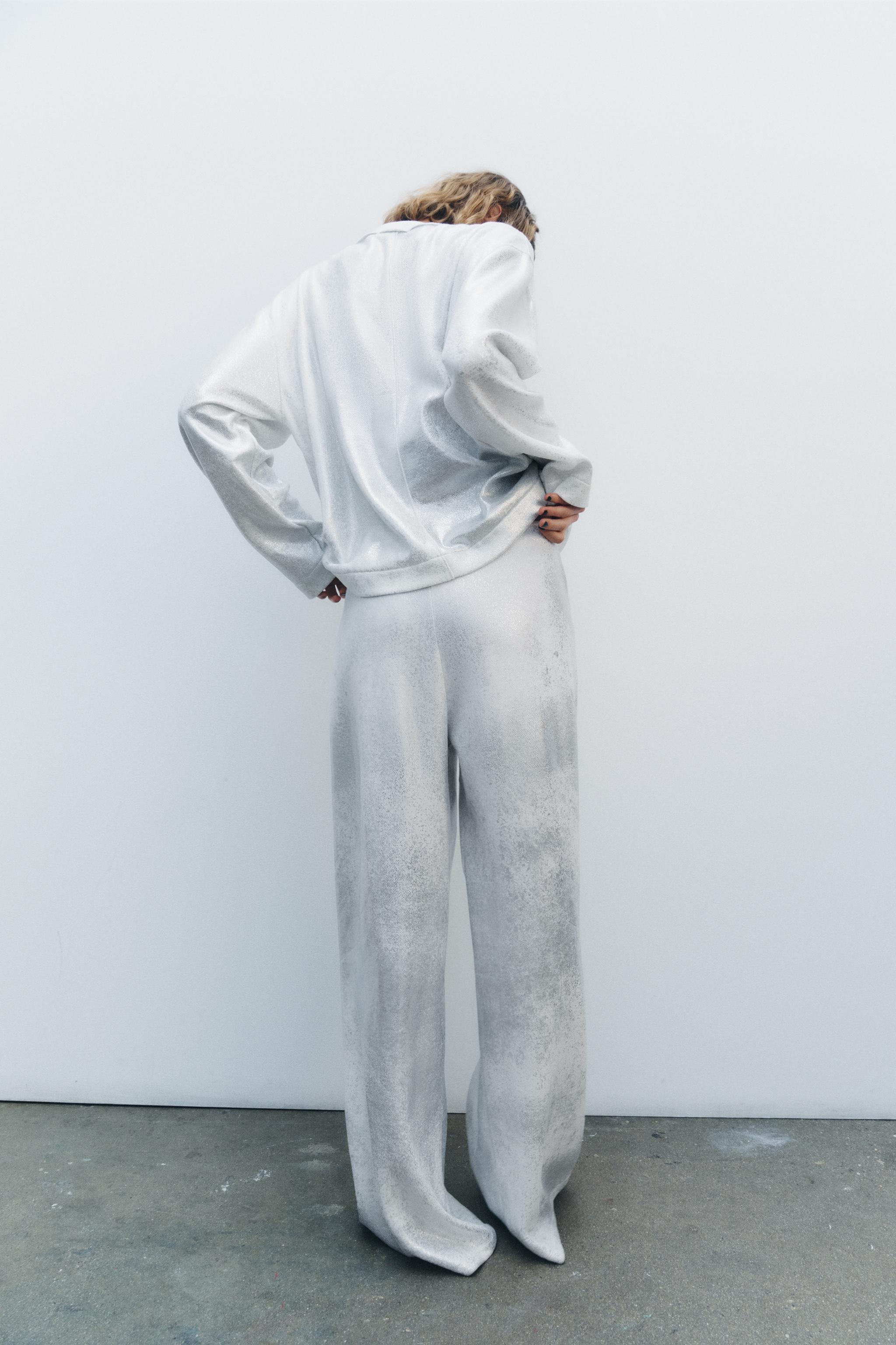 Silver 2024 trousers zara