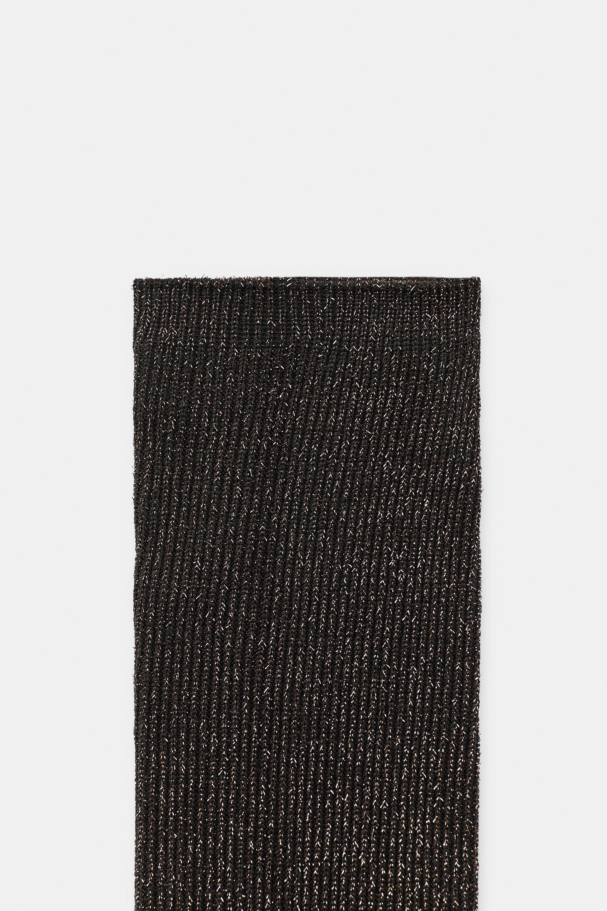 CHAUSSETTES CANNELÉ FIL MÉTALLISÉ