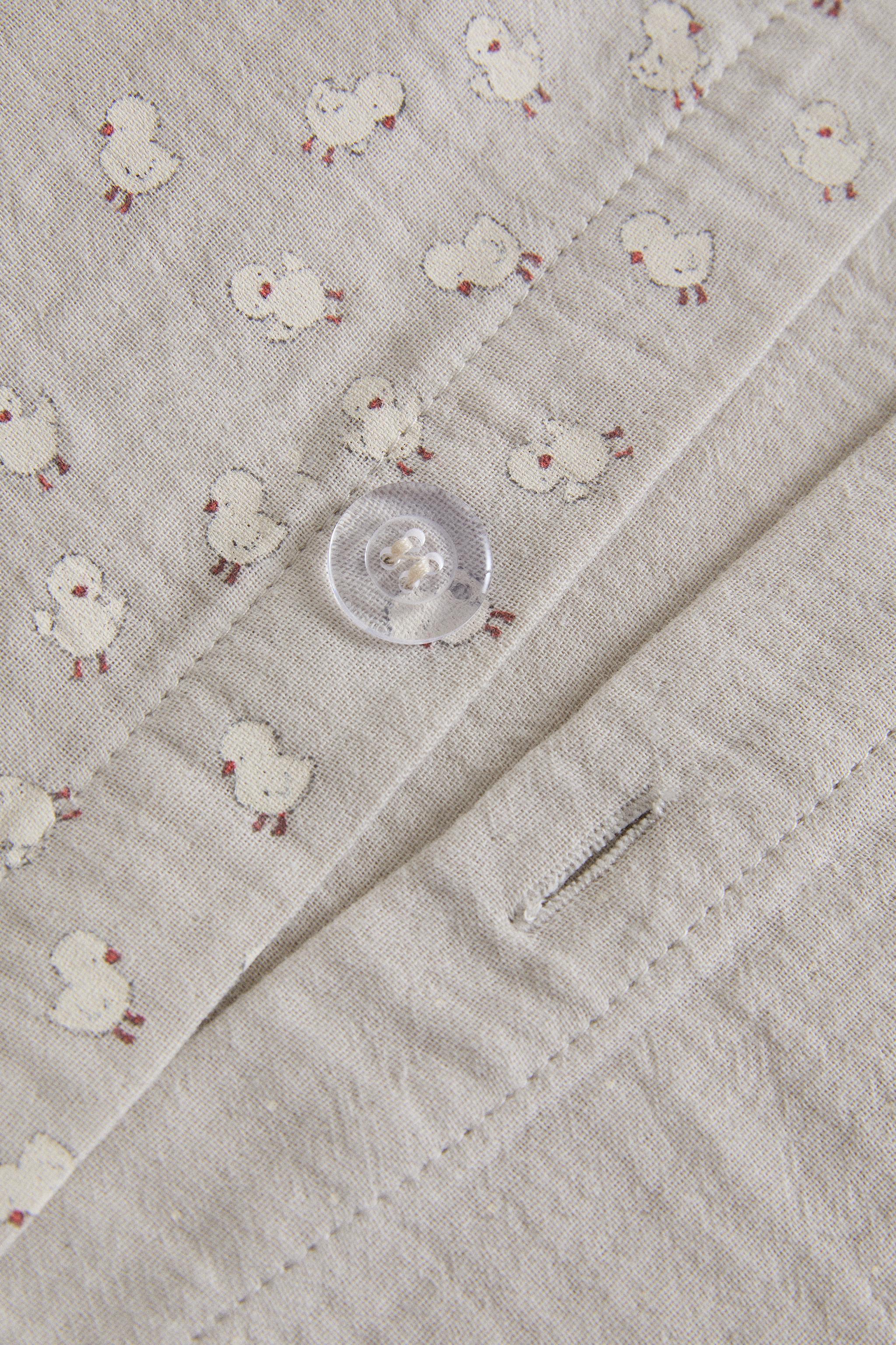 HOUSSE DE COUETTE ENFANT COTON GAZE POUSSINS