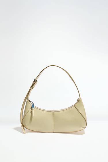 Zara ELONGATED SHOULDER BAG - Vanilla Yellow
