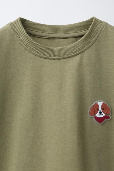 RUBBERISED ANIMAL T-SHIRT - Khaki by Zara - Image 2