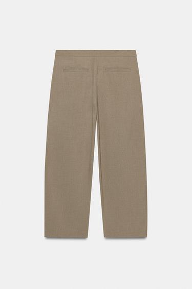 ZW COLLECTION WRAP FRONT TROUSERS - camel by Zara - Image 5