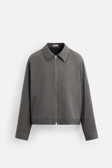 ZIP-UP OVERSHIRT - Grey by Zara