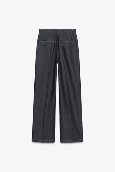 STRAIGHT TROUSERS WITH DART - Indigo by Zara - Image 5