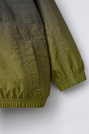 LIGHTWEIGHT LOGO RAINCOAT - Green by Zara - Image 3
