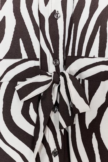 ANIMAL PRINT SAFARI SHIRT - Brown / Ecru by Zara