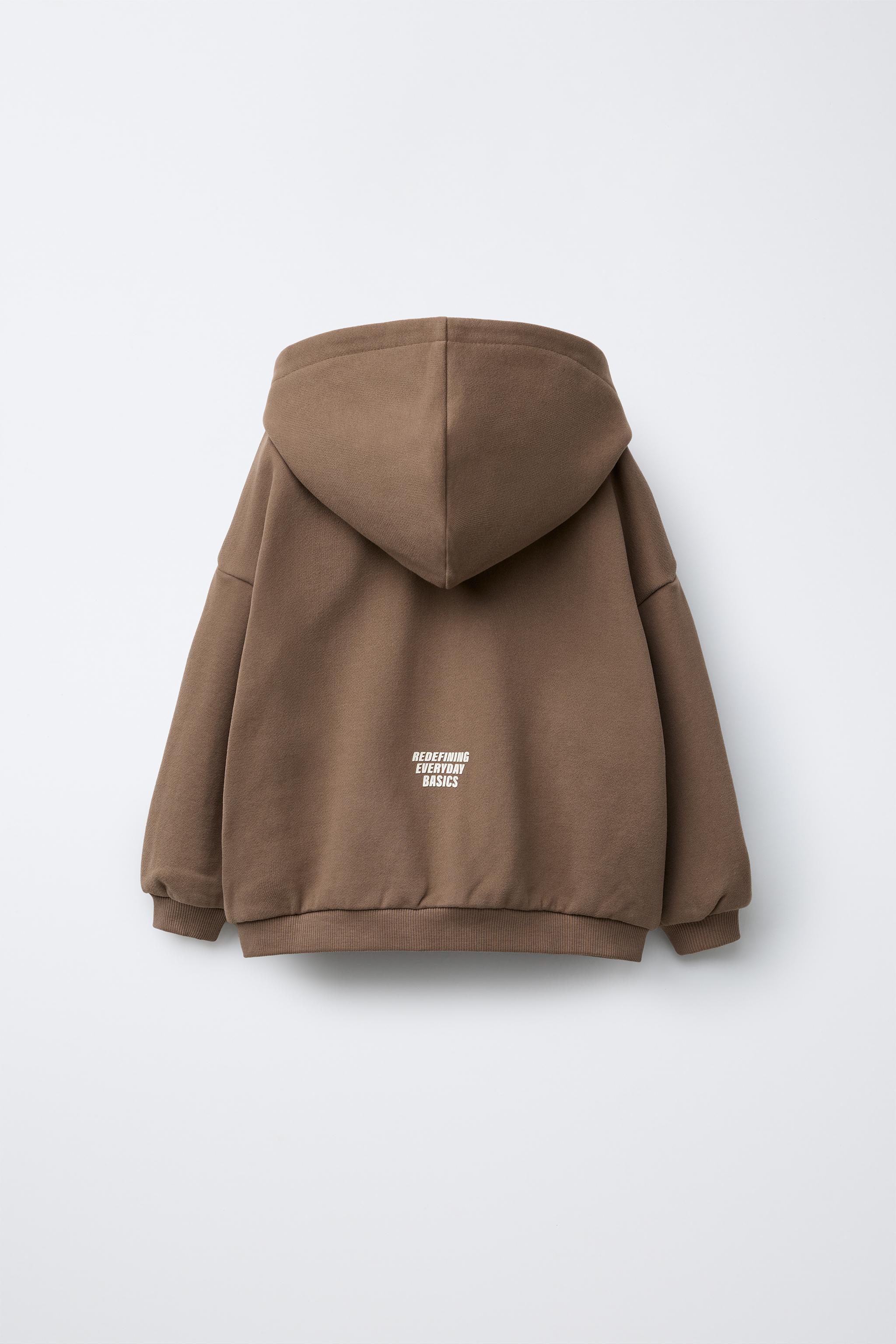 Sudaderas Zara Hooded Hombre Marrones En Sudadera Con Capucha ZARA