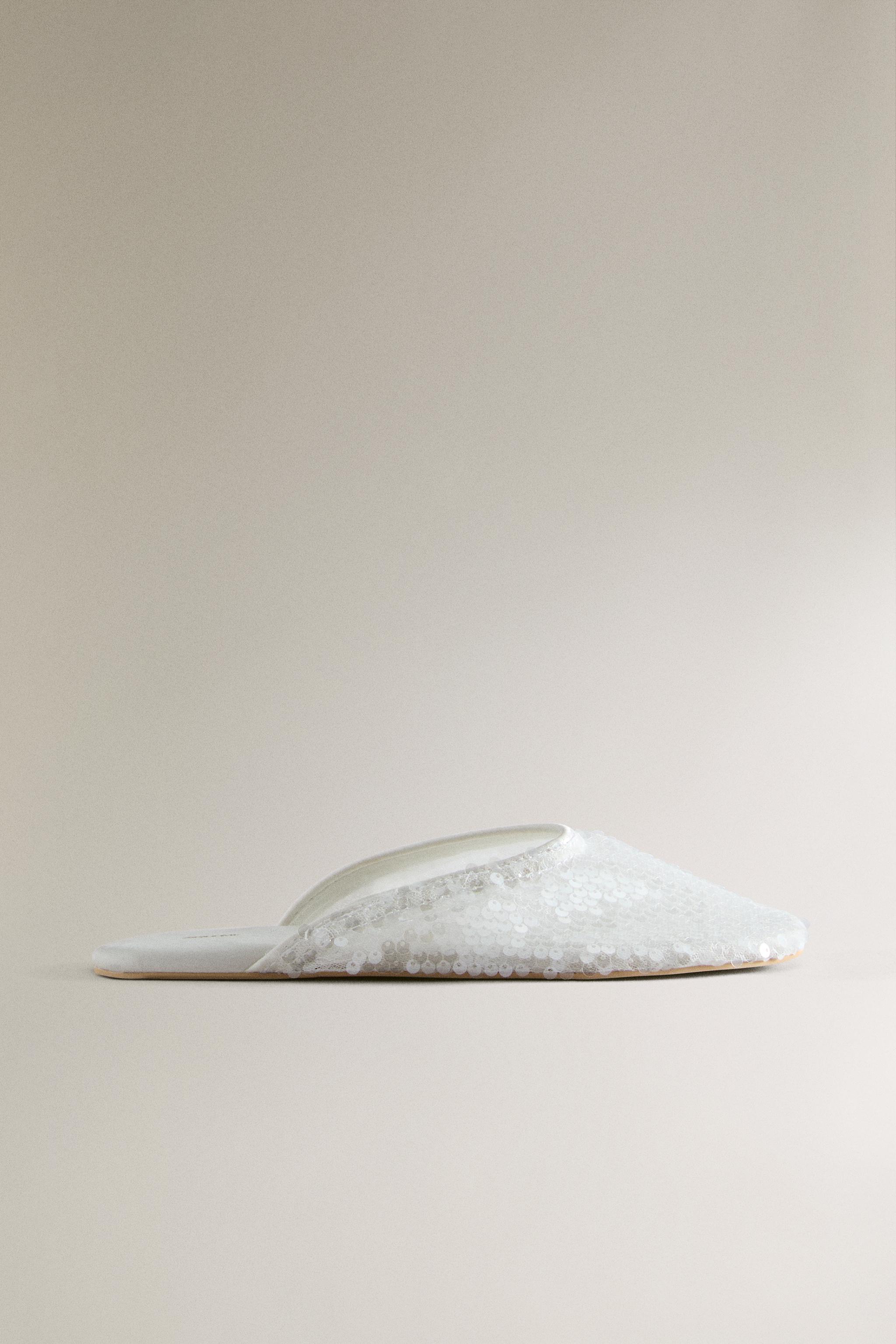 SEQUIN MULE SLIPPERS
