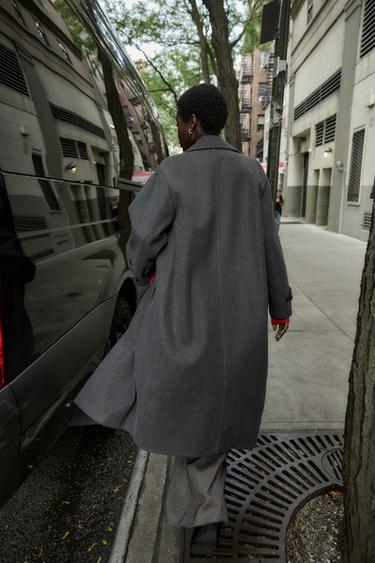 SOFT OVERSIZE COAT - Grey by Zara - Image 4