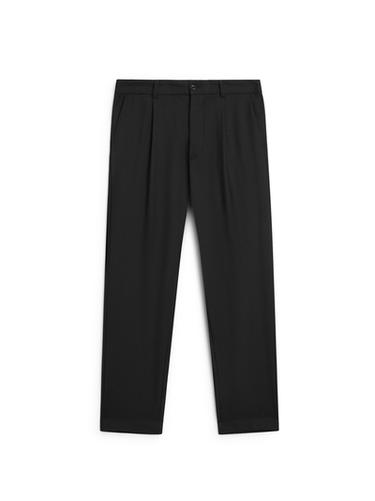 Pantalón relaxed fit detalle pinza lana - Negro de Zara