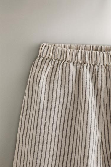 SET OF CHILDREN'S STRIPED CHRISTMAS PYJAMAS WITH GATHERING (SET OF 2) - Oyster-white by Zara - Image 4