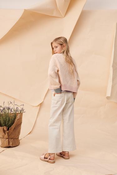 COLOUR BLOCK CARDIGAN WITH EMBROIDERED FLOWER LIMITED EDITION - dark tangerine by Zara - Image 4