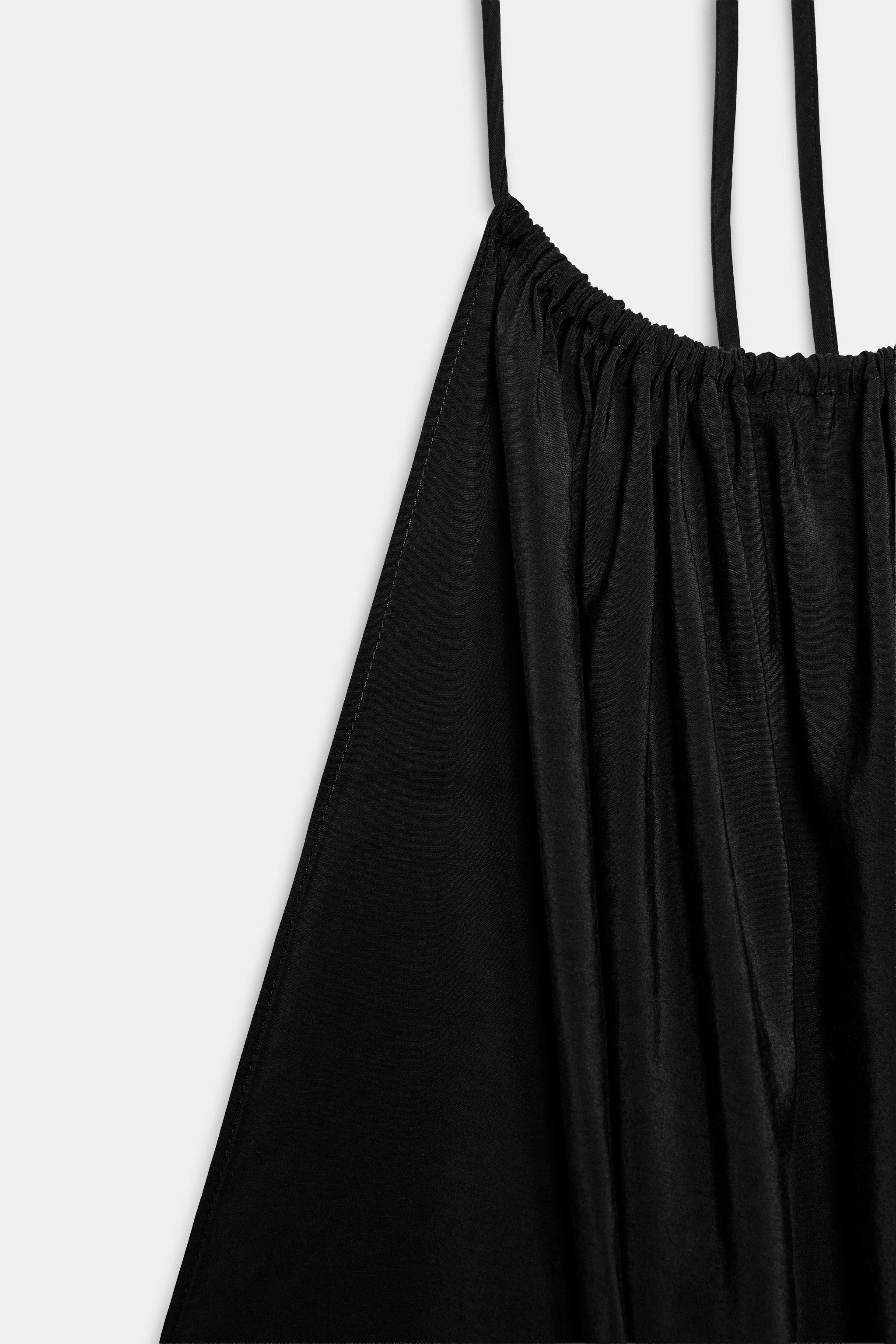 Женские платья Zara FLOWY HALTER DRESS — фото 9