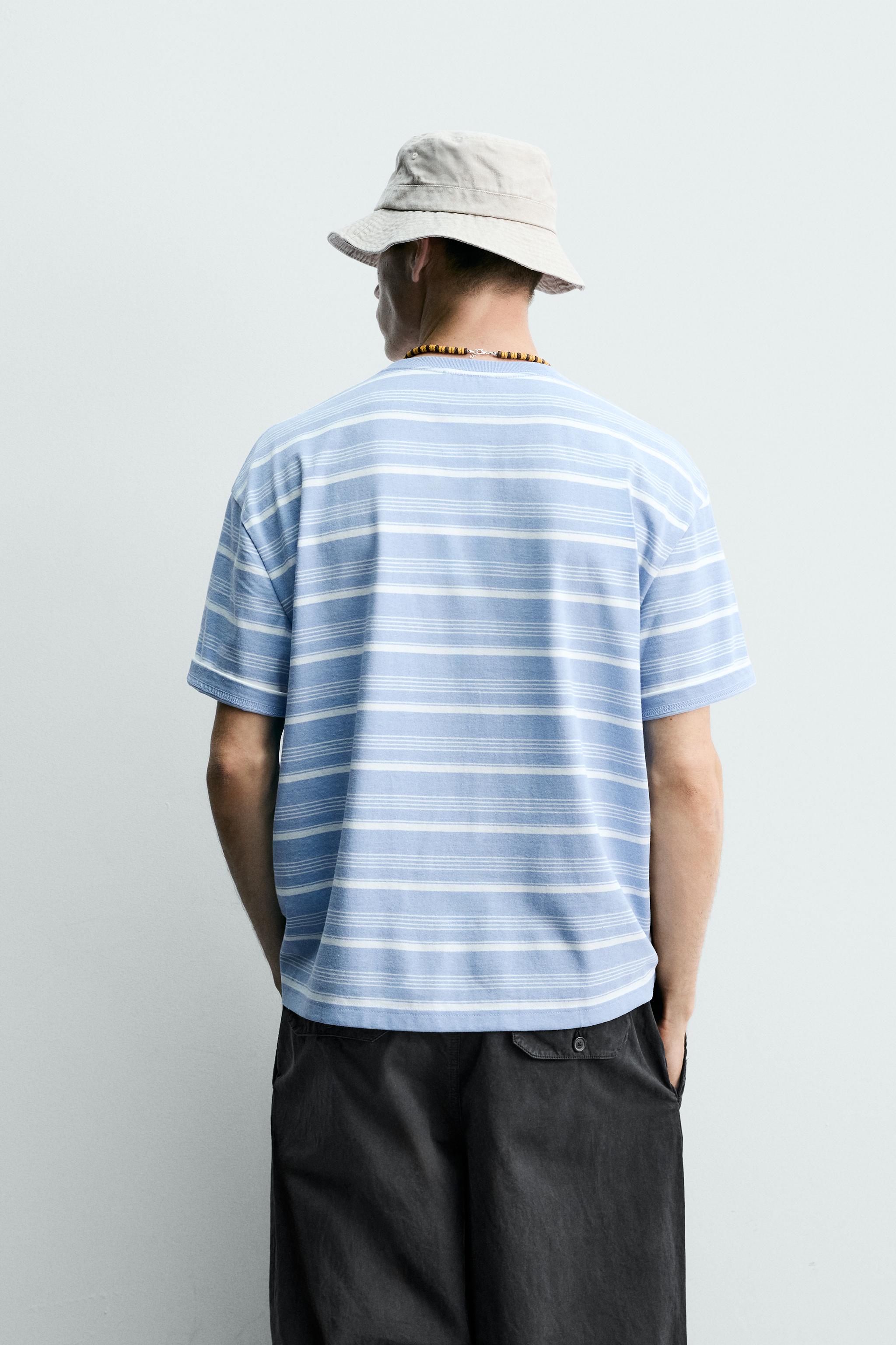 WASHED STRIPED T-SHIRT