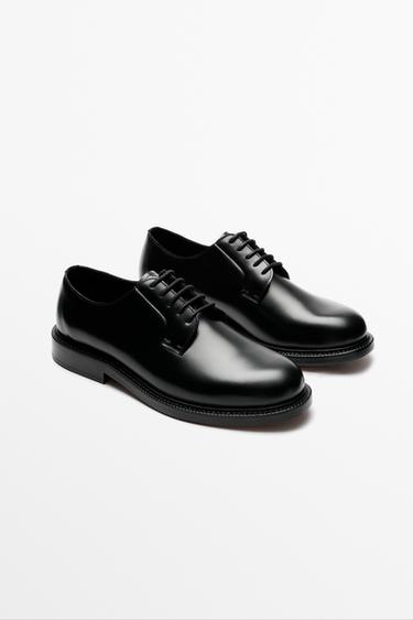 Leather dress blucher shoe — Black 2