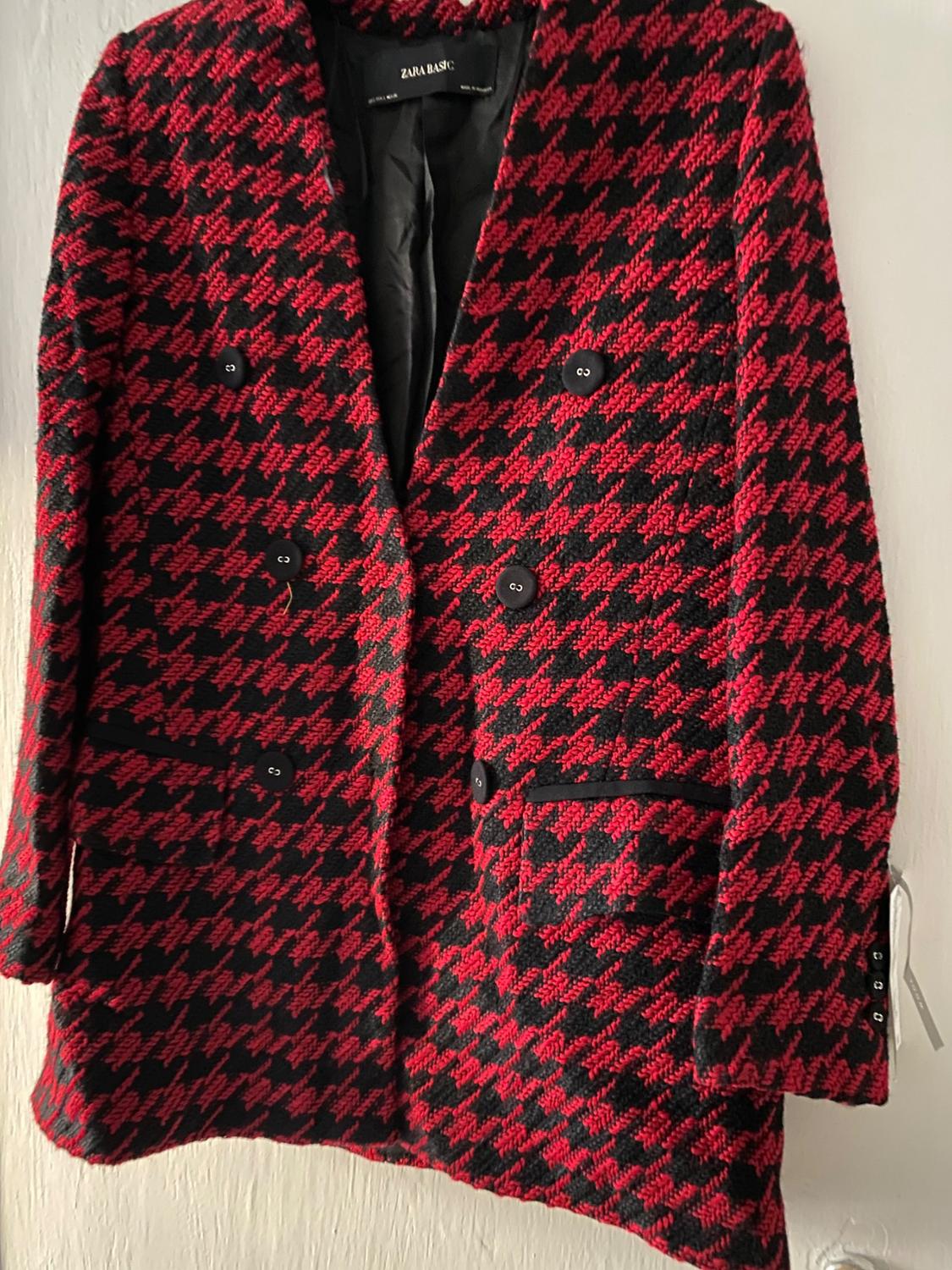LONG HOUNDSTOOTH BLAZER