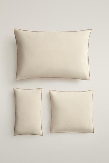 Zara CHENILLE THROW PILLOW COVER - Ecru - Image 0
