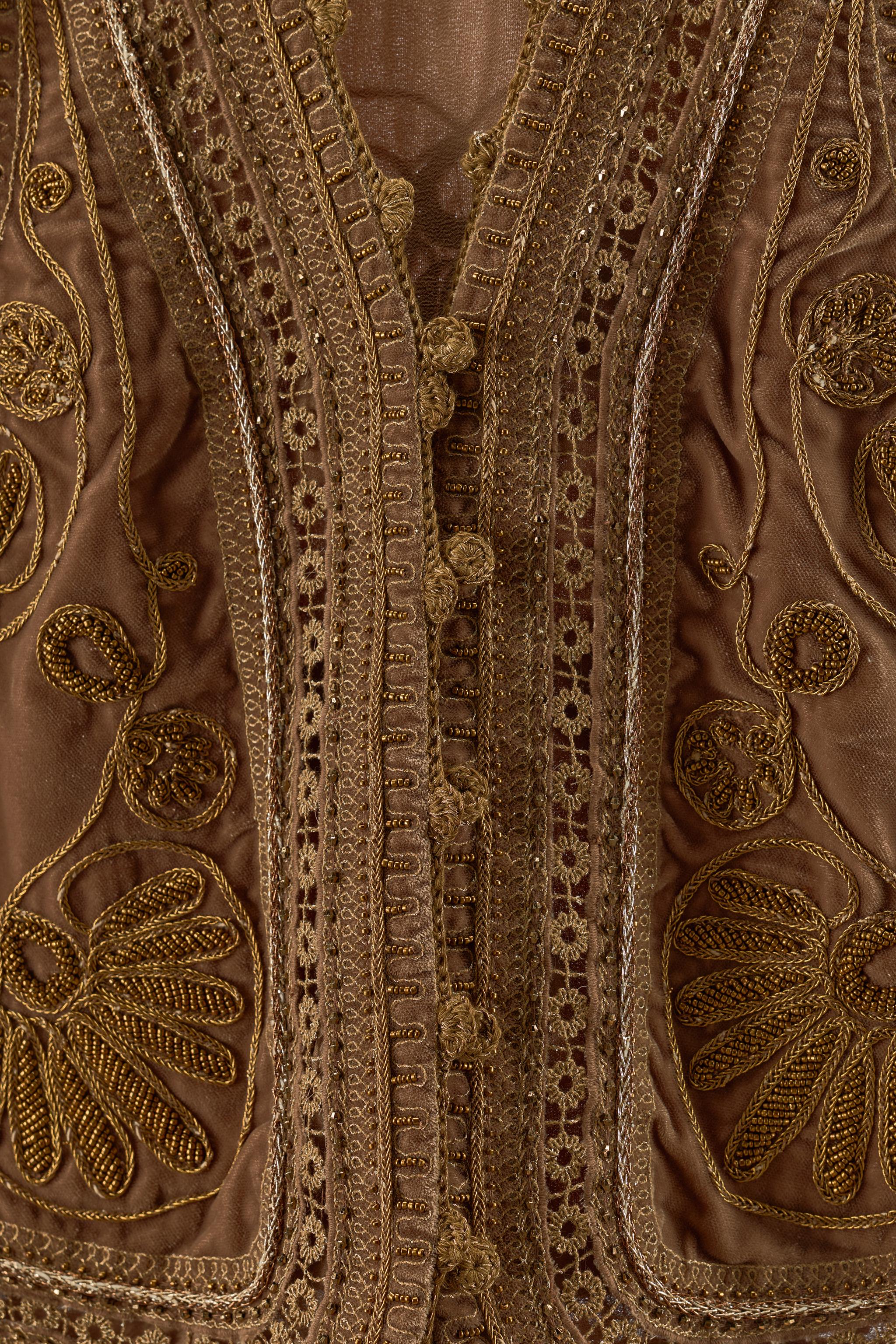 LIMITED EDITION VELVET EMBROIDERED BEADED VEST
