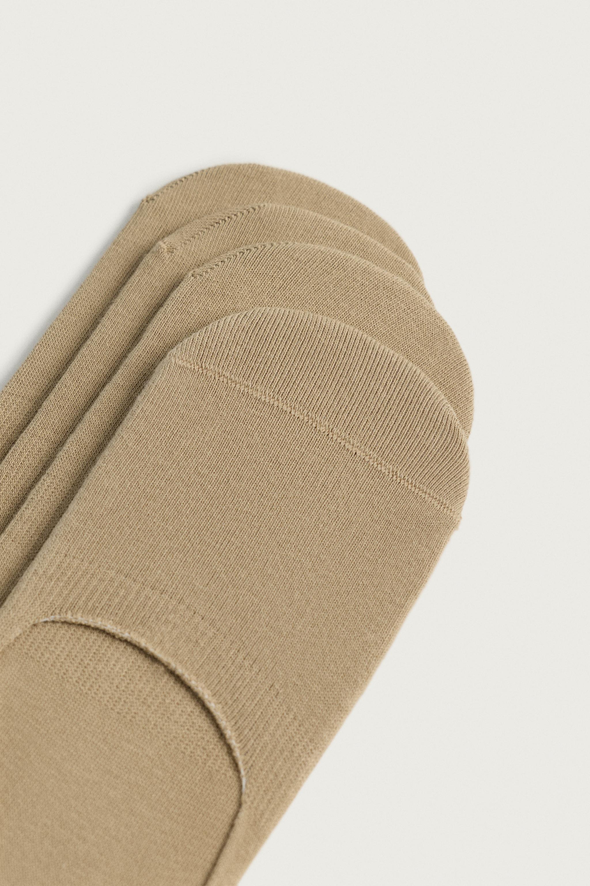 PACK OF 4 INVISIBLE SOCKS — Sand (alternate view)