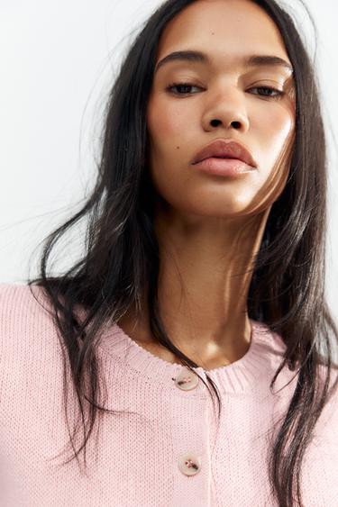 PLAIN KNIT TOP - Light pink by Zara - Image 3