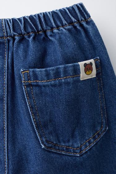 DENIM POCKET TROUSERS - Mid-blue by Zara - Image 3
