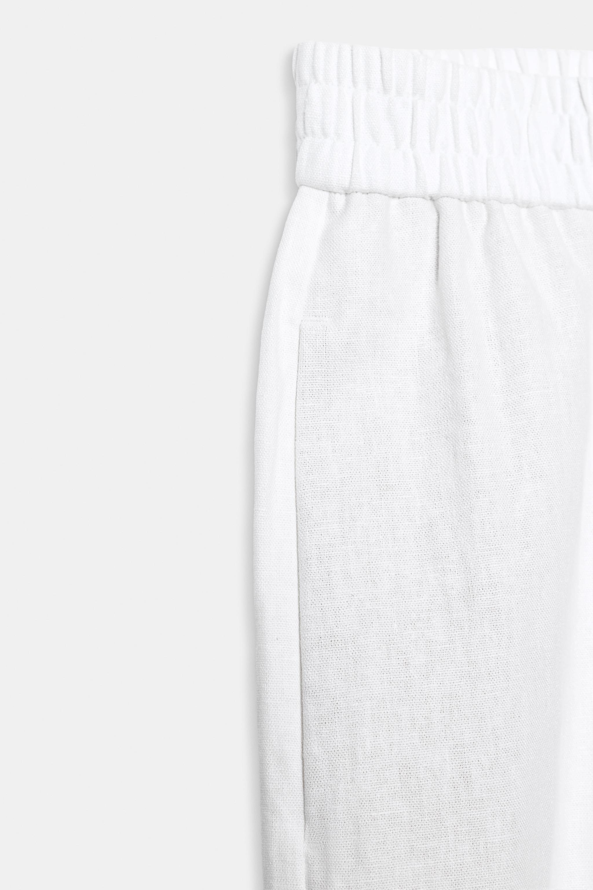LINEN STRAIGHT LEG PANTS