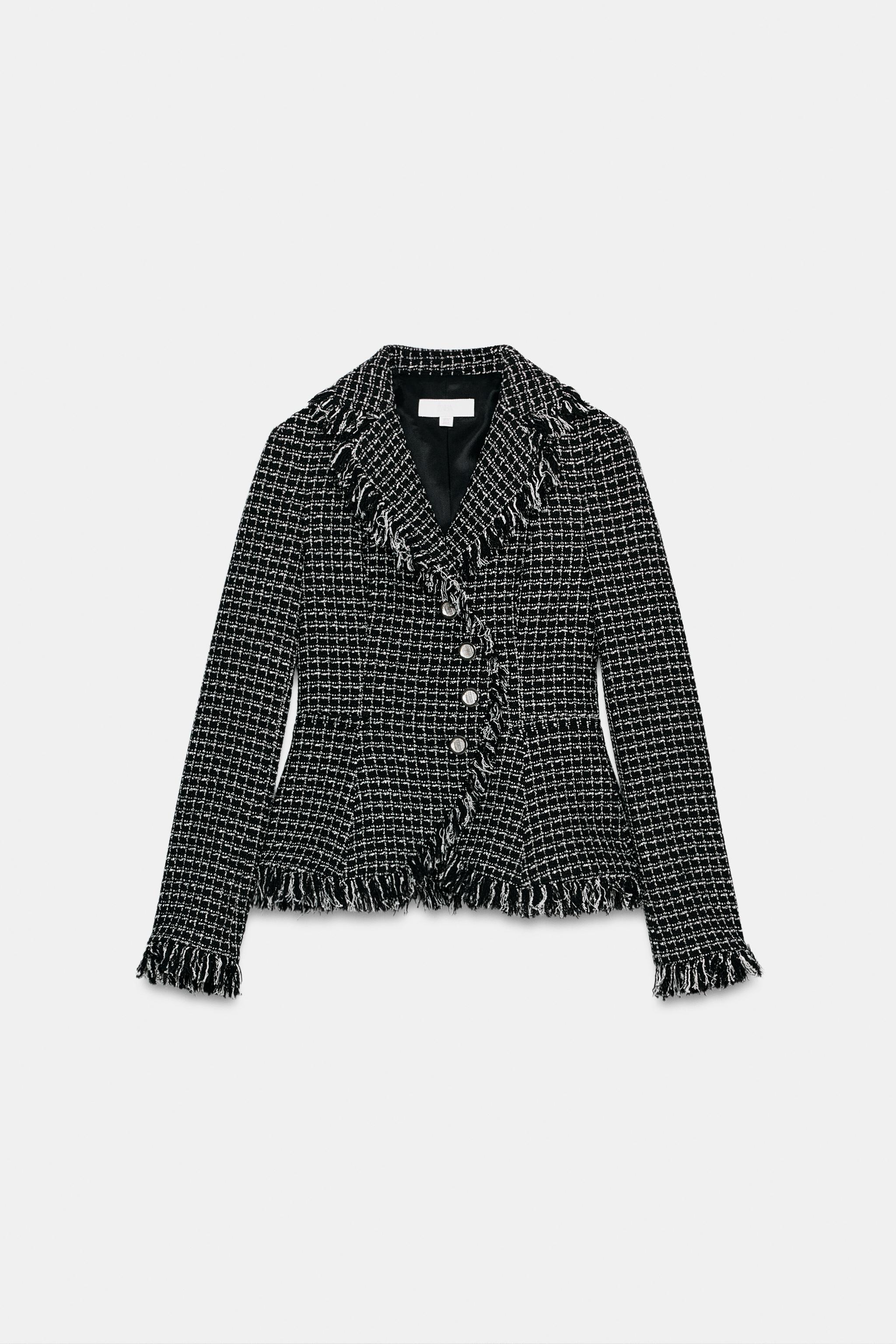 STRUCTURED FRAYED BLAZER