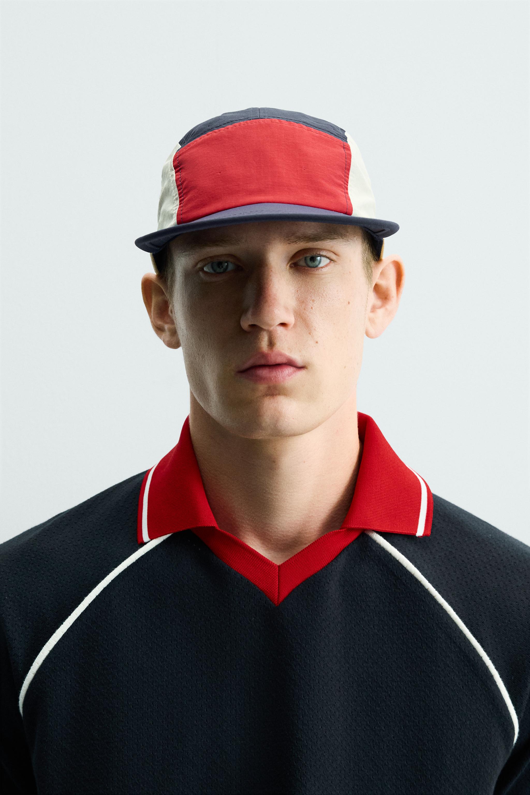 COLOR BLOCK FLAT VISOR TECHNICAL CAP - Navy blue | ZARA United States