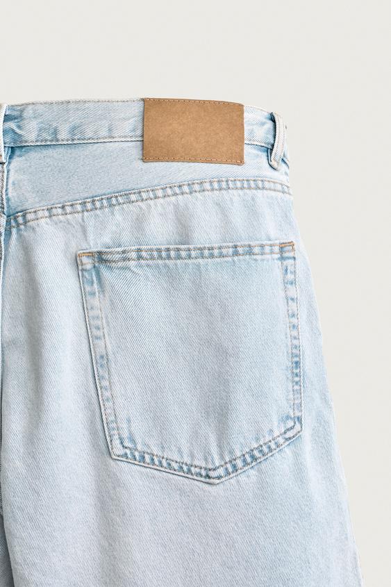 BERMUDA EN JEAN STRAIGHT FIT - Bleu clair de Zara - Image 8