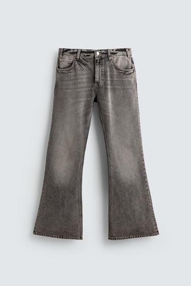 Zara FLARE FIT JEANS - Gray