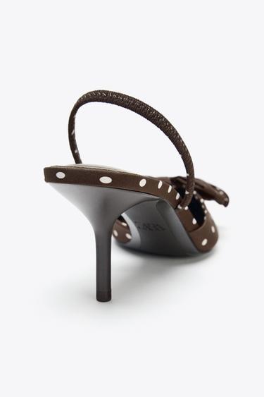 POLKA DOT PRINT HIGH-HEEL SHOES WITH BOW - Multicoloured by Zara - Image 3