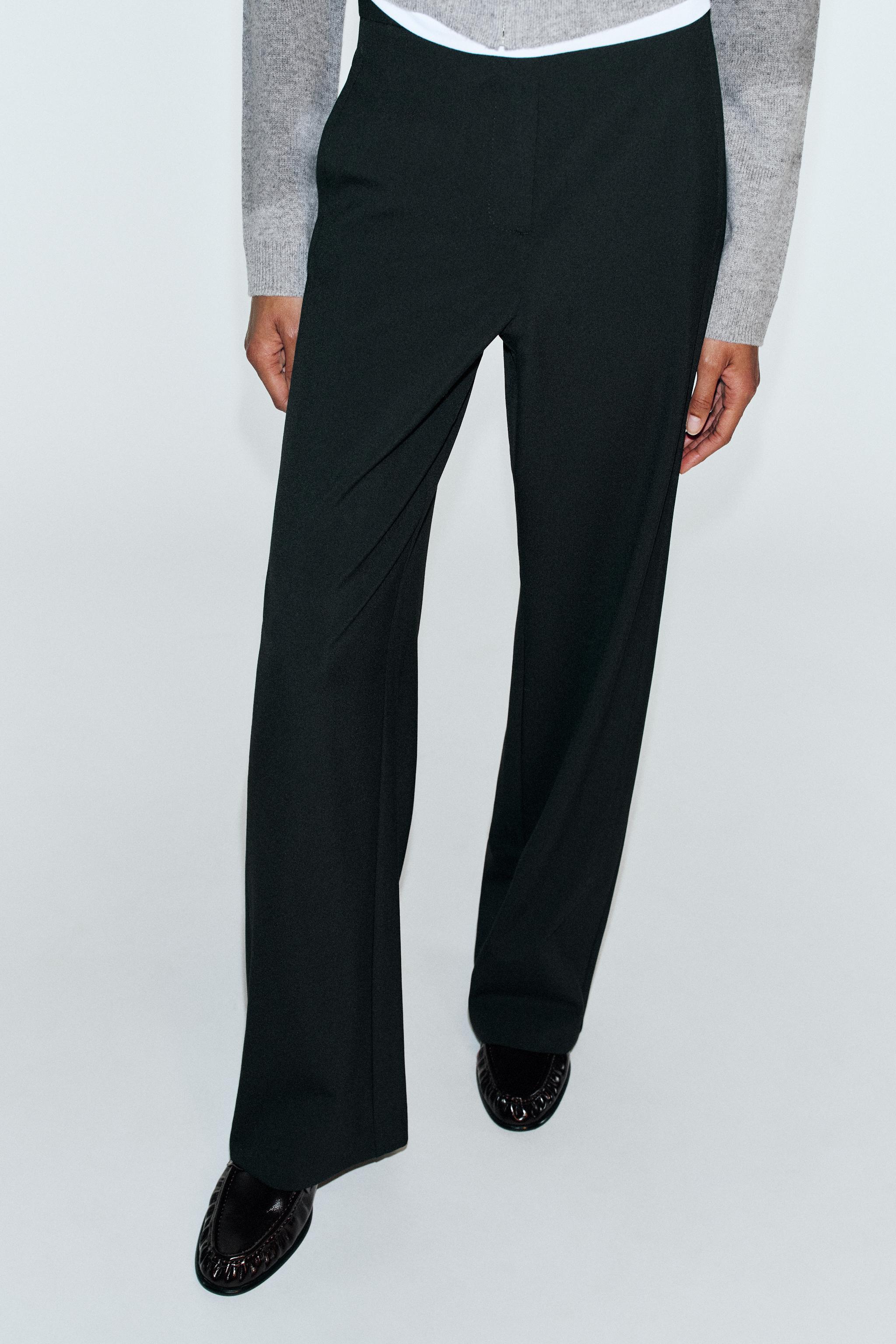 MID-RISE STRAIGHT-LEG PANTS
