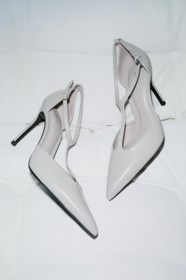 Zara STRAPPY HEELS - Light gray
