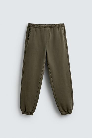 Zara ISPRANE PANTALONE OPUŠTENOG KROJA – Kaki