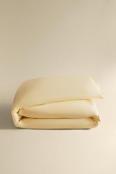 HOUSSE DE COUETTE BRODERIE AJOURÉE - Jaune clair de Zara - Image 4